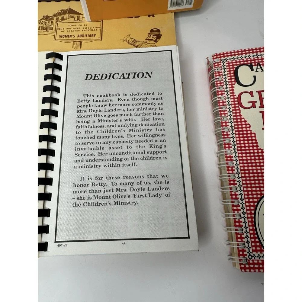 Vintage Church Community Spiral Bound Cookbooks Lot California Grange 1980s 5pc